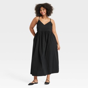 Women's Seersucker Maxi A-Line Dress - A New Day™ - 1 of 3