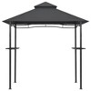 vidaXL BBQ Gazebo 7.9'x4.9'x8.4' Anthracite Steel - 3 of 4