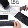 LotFancy 2 Rolls Kinesiology Tape,Cotton Elastic Premium Athletic Tape, 16‘ x 2", Black - 2 of 4