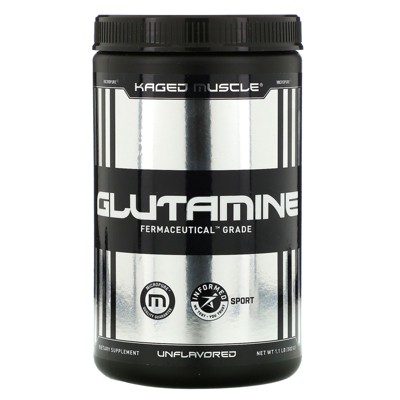 Kaged Muscle Glutamine, Unflavored, 1.1 lbs (500 g), Sports Nutrition Supplements