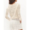 Tie Front Cropped Cardigan Crochet Bolero Shrug Sweater Sleeve Knit Crop Top - 2 of 3