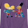 Girls' - Hey Arnold! - Arnold and Gerald Skateboard Fitted Short Sleeve Graphic T-Shirt - 2 of 4