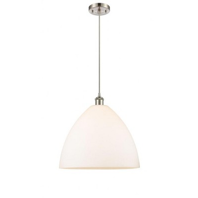 Bristol Glass - 1 Light Pendant In Industrial Style-18.75 Inches Tall and 16 Inches Wide