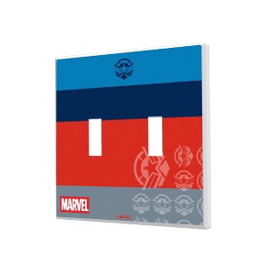 Marvel Avengers Sigil Hidden-Screw Light Switch Plate for Double Toggle - 1 of 4