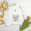 Simply Sage Market S.W.Smiley Checkered Smiley Face Bunny Sweatshirt - 3 of 4