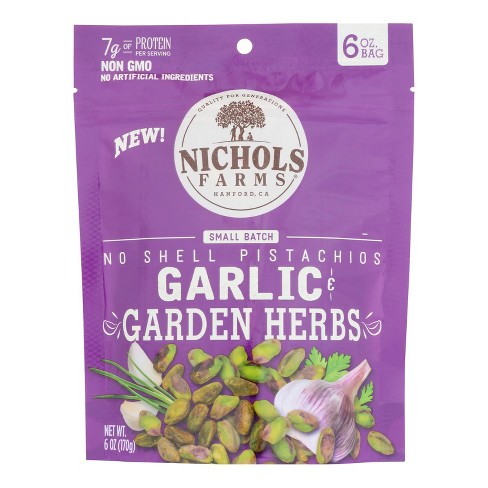 Nichols Farms Pistachio No Shell Garlic Herbs - Case of 15 -6 oz - image 1 of 1