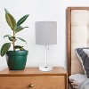 Creekwood Home Oslo 19.5" USB Port Feature Metal Table Desk Lamp in White with Feit LED (Includes LED Light Bulb) Gray - 3 of 4