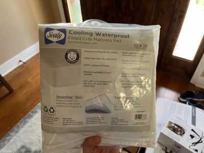 Sealy Cooling Moisture Wicking Waterproof Crib Mattress Pad - White : Target