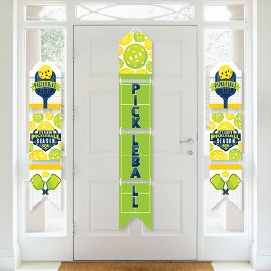 Big Dot of Happiness Let’s Rally - Pickleball - Hanging Vertical Paper Door Banners Birthday or Retirement Party Wall Decoration Kit Indoor Door Decor - 1 of 4