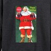 Women's - Coca-Cola - Vintage Santa with Glass Bottles Lightweight French Terry Wide Neck Long Sleeve Shirt - 2 of 4
