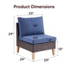 Gymojoy 3PCS Outdoor Patio Sectional Sofa Wicker Sofa Rattan & Wicker Modern Modular Sofa - 4 of 4