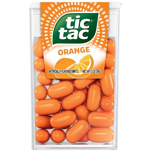 Tic Tac Fresh Breath Mint Candies, Orange Singles - 1oz