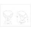 Set of 2 Tulip Velvet Swivel Accent Chairs - Manhattan Comfort - 3 of 4