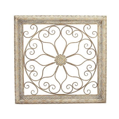 36" x 36" Traditional Metal Floral Wall Decor - Olivia & May