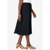 Jessica London Women's Plus Size Button-Front Gauze Midi Skirt - 4 of 4