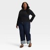 Women's Split Long Sleeve Boat Neck Rib-Knit Top - Ava & Viv™ - 3 of 3