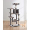 Feandrea 44.1'' /56.3" Cat Tree Tower for Indoor Cats ,Multi-Level Cat Condo Cat Furniture with Scratching Posts - 2 of 4