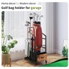 MOEPISY Golf Bag Organizer Rack with Wheels, Golf Storage Organizer for Garage - 2 of 4