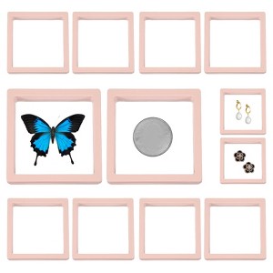 Unique Bargains Transparent PE 3D Floating Display Stand Holder Jewelry Storage Box 12 Pcs - 1 of 3