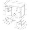 Sapphtopaz Modern Home Office Desks Computer Desk with Storage Drawers Writing Desk Gaming Desk Office Desk for Home Office - 4 of 4