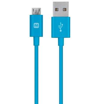 Monoprice USB Type-A to Micro Type-B Cable - 10 Feet - Blue | 2.4A, 22/30AWG - Select Series