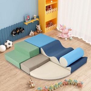 Lycvki 6 in 1 Foam Playset Soft Climb and Crawl for Indoor Active - 1 of 4