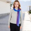 Anna-Kaci Women's Lightweight Gradient Chiffon Scarves with Flowing Ruffled Edges in Vibrant Multi-Color Designs - 2 of 4