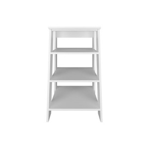 SEVOBAL Utility Storage Shelves Vertical Cabinet with Four Open Shelves for Living Room Bedroom or Office, White, 16.9"*17.3"*29.7" - 1 of 4