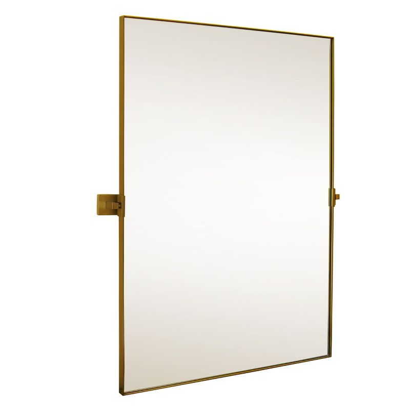Hamilton Hills Rectangle Mirror with Metal Gold Frame, 1 of 4