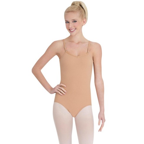 Capezio Light Suntan Women's Team Basics Camisole Leotard with Adjustable  Straps, Large