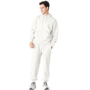 Future Planet Mens Globe Premium Soft French Terry Cotton Sweatpants Loose Fit White - 1 of 1