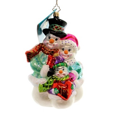 Christopher Radko Say Freeze Snowman Christmas Ornament  -  Tree Ornaments