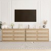 Jojoka Rattan Dresser for Bedroom, Modern 6 Drawer Double Dresser with Anti-Tip Kit - 3 of 4