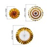 Unique Bargains Round Pattern Decoration Hanging Paper Fans Party Set 6 Pcs - 2 of 4