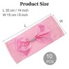 Unique Bargains Chair Sashes Bow Stretch Chair Cover Band with Buckle Slider 13.78"x5.91" Pink 10 Pcs - 2 of 4