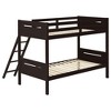 NicBex Twin Over Twin Bunk Bed with Safety Guardrails,Loft Bed with Built-in Ladder for Bedroom,Convertible Bunkbeds,Black/Brown/White/Gray - 4 of 4
