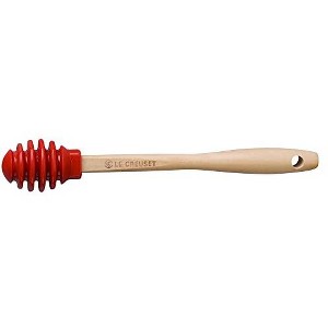 Le Creuset Silicone Honey Dipper 6 1/2"  x 1"  Cerise - 1 of 2