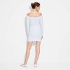 Women's Long Sleeve Lace Trim Mini Bodycon Dress - Wild Fable™ - 3 of 3