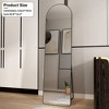 Kumasinova 60" Rectangle/Arched Full Length Mirror with Stand,Modern Floor Mirror & Wall Mirror Full Length for Bedroom,Bathroom & Living Room - 3 of 4