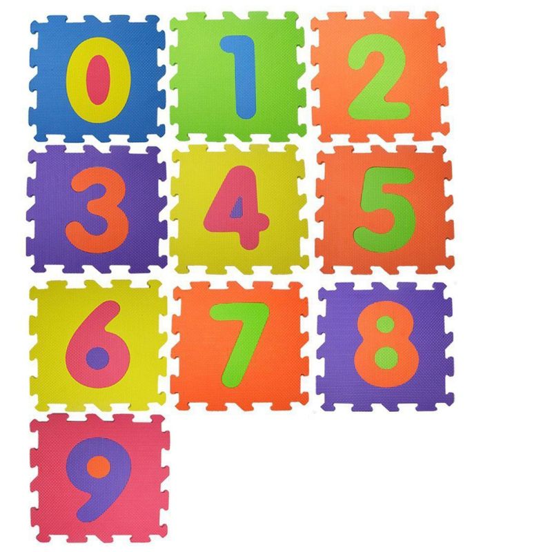 Insten Foam Alphabet & Numbers Floor Mat with Solid Colors, Soft Flooring for Kids Playroom, Yoga & Exercising, 11.6x11.6 in, 5 of 9
