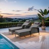 POCASSY Outdoor Chaise Lounge Chair Patio Recliner with Cushion, Adjustable Backrest Outdoor Recliner with All Weather Wicker and Olefin Cushion Cover - 2 of 4