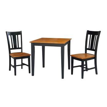 Lois Dining Table with 2 Chairs Black/Natural - International Concepts