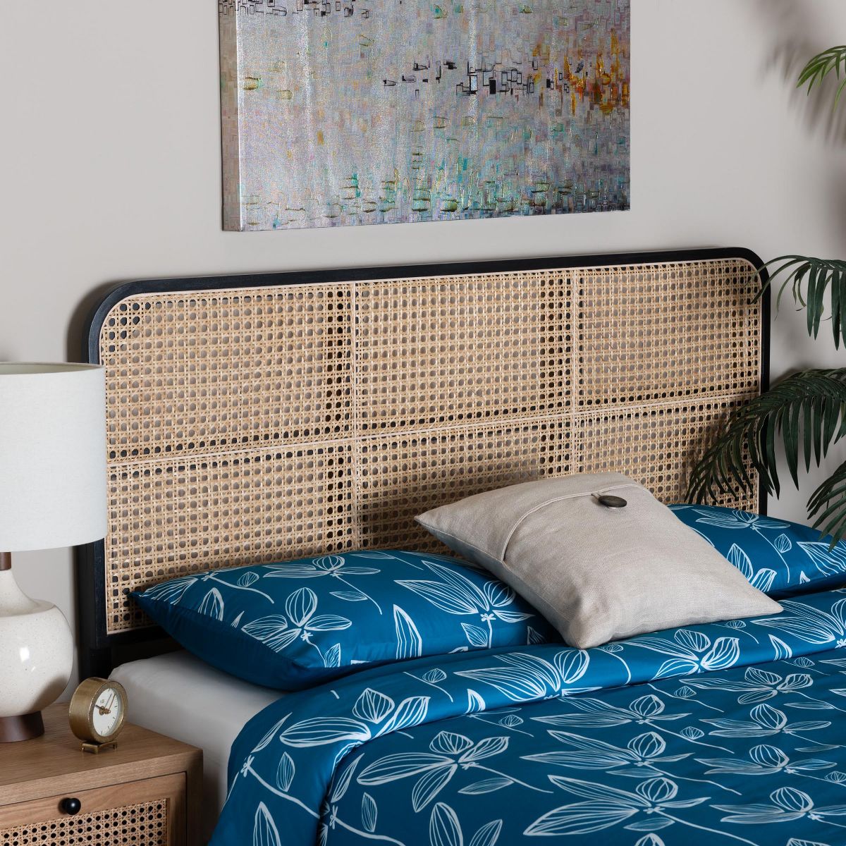 bali & pari Reegan Modern Bohemian Queen Size Standalone Headboard