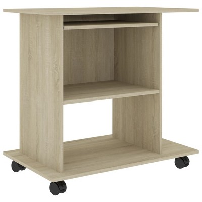 vidaXL Computer Desk Sonoma Oak 31.5"x19.7"x29.5" Engineered Wood