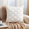REGALWOVEN Easter Rabbit Jacquard Soft Plush Throw Pillow Covers Set of 2 for Bedroom Sofa Home Decor 18 x 18 Inch - 2 of 4