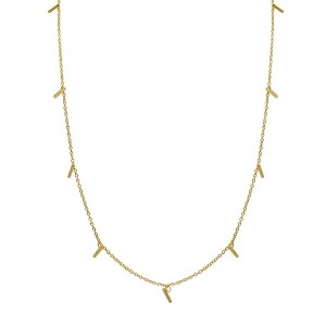 Adornia 14k Gold Plated Multi Bar Layering Necklace - 1 of 2