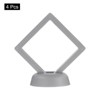 Unique Bargains Transparent PE Material Modern Elegant Floating Frame Display Holder Stand 4 Pcs - 3 of 4