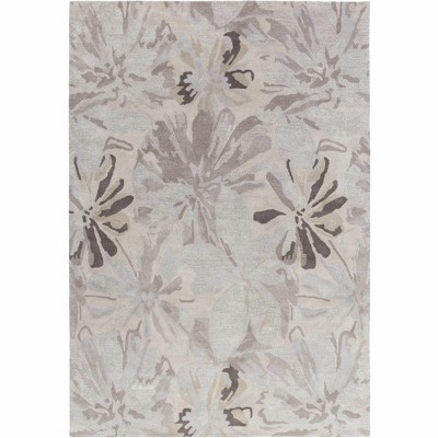 Hauteloom Ilfeld Athena Gray Floral Wool Rug