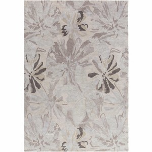 Hauteloom Ilfeld Athena Gray Floral Wool Rug - 1 of 4