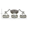 Toltec Lighting Zilo 3 - Light Vanity in  Graphite with 7" Royal Merlot Art Glass Shade - 2 of 2